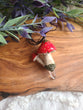 Strawberry Mushroom Pendant with Lemurian Quartz