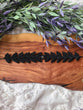 Macrame Leaf Choker with black agate