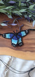 Macrame Blue Morpho Butterfly Necklace -Rounded Wings