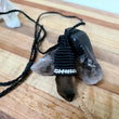 Macrame Wrapped Crystal Necklace-Smokey Quartz point