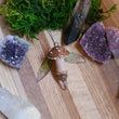 Fairy Wing Clay Mushroom Pendant with Clear Quartz