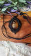 Vintage Scarab Beetle Macrame Necklace